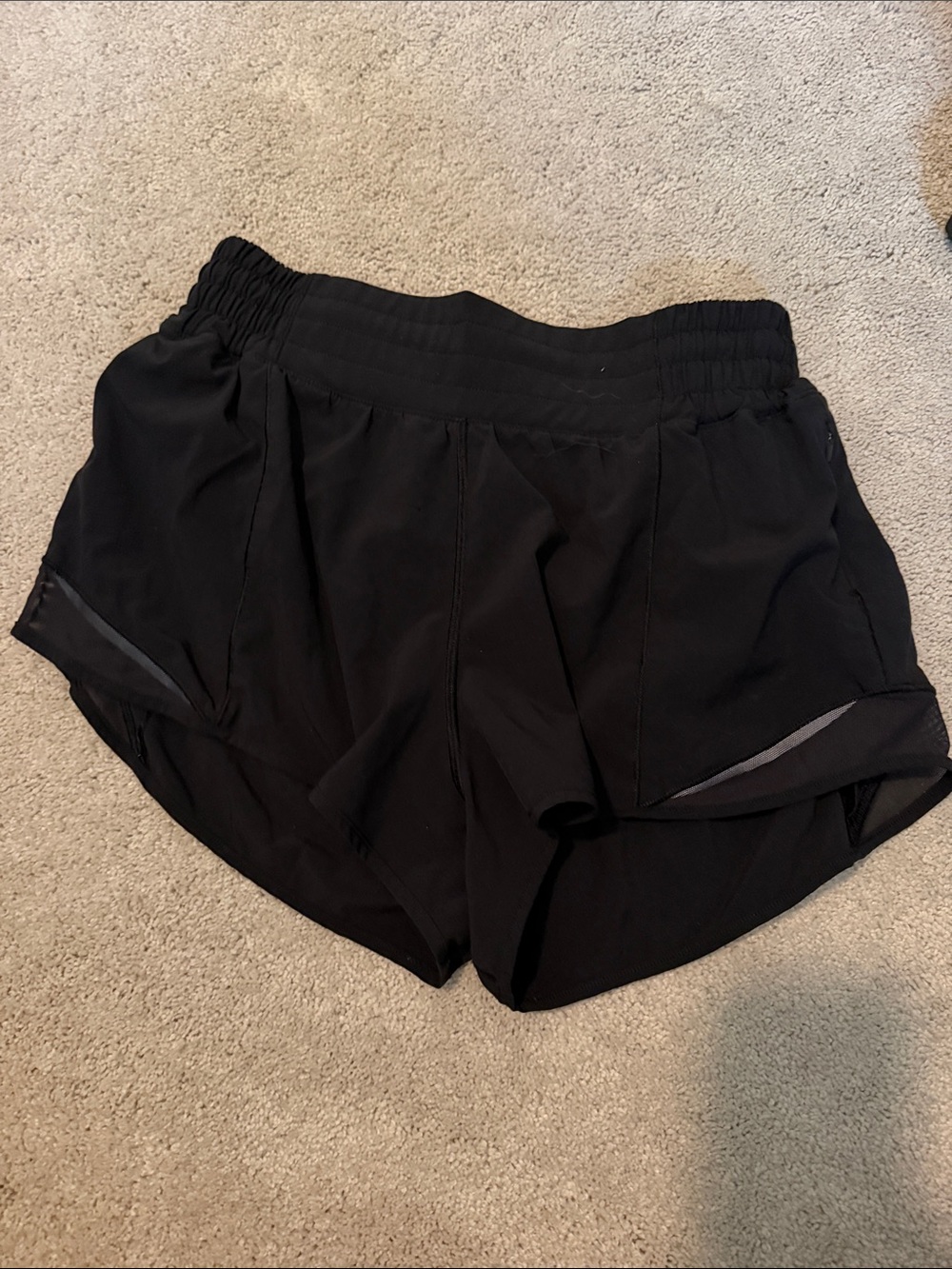 lululemon athletica Black Women's Athletic Shorts with Reflective Trim
